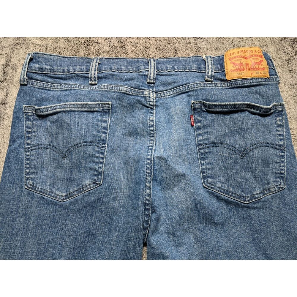 Levi's 514 Straight Fit Jeans Men's Size 38x30 Medium Wash - Picture 8 of 12
